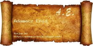 Adamecz Enid névjegykártya